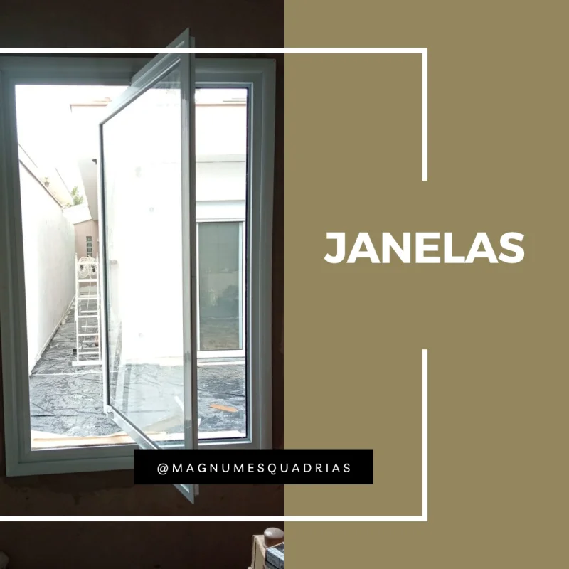 Janela pivotante vertical