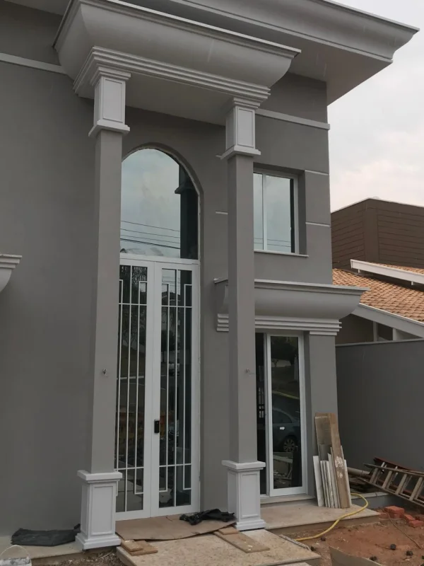 Porta personalizada de alumínio branco